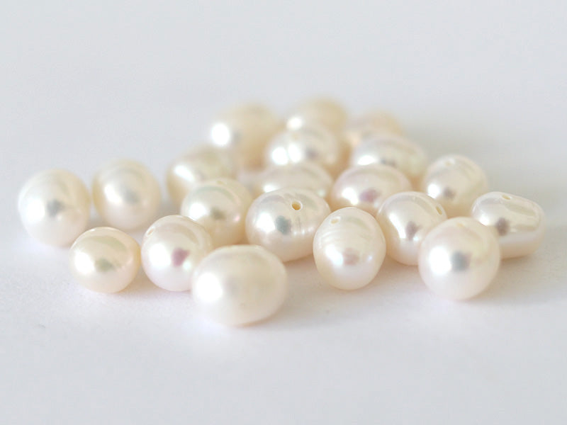 Achat 20 perles de culture - forme graine - 6/7 mm