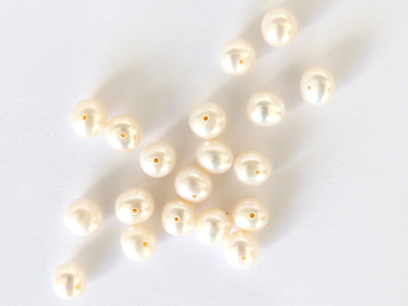 achat 20 perles de culture - rondes- 6/7 mm