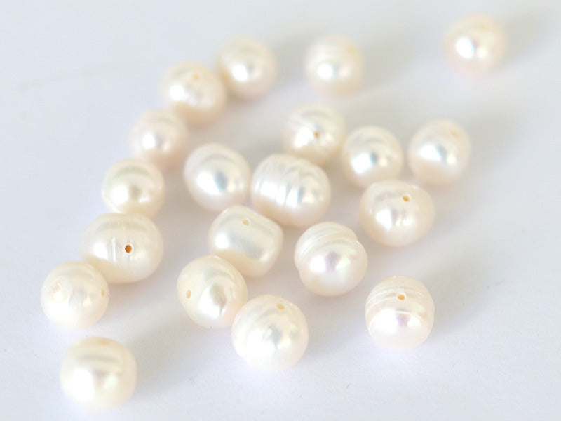 Achat 20 perles de culture - forme graine - 8/9 mm