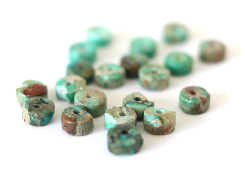 achat 20 perles heishi naturelles 4 mm - Jaspe