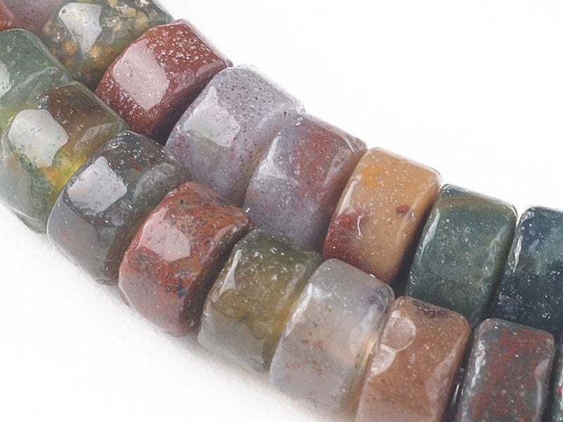 achat 20 perles heishi naturelles 4 mm - Agate indienne