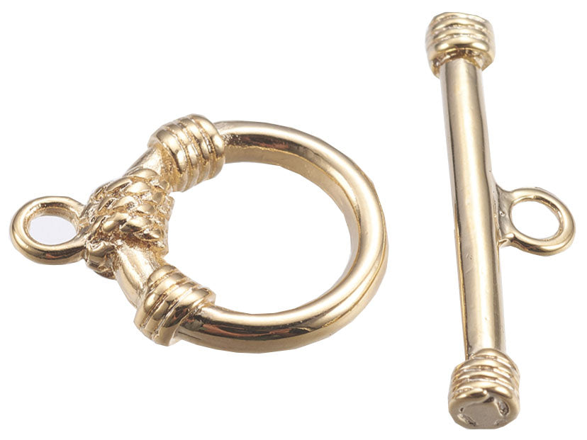 Achat Fermoir toogle - 14,5 x 11 x 3 mm -  doré à l'or fin 18K