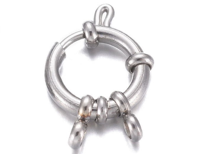 Achat Fermoir à anneau à ressort en acier inoxydable 304 - 23 x 14 mm