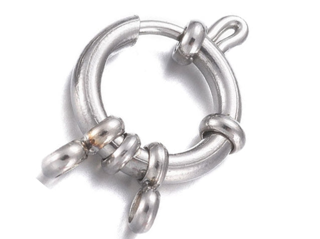 Achat Fermoir à anneau à ressort en acier inoxydable 304 - 23 x 14 mm