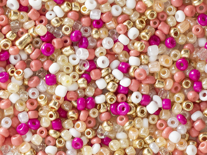 achat Pot de 60 grammes de perles de rocailles 3mm - nuances orangées