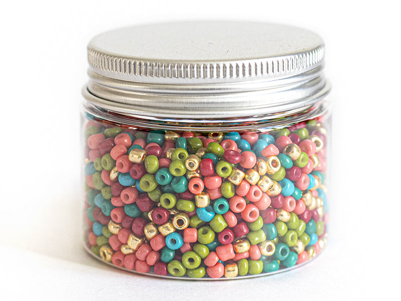 Achat Pot de 60 grammes de perles de rocailles 3mm - mélange Dakar