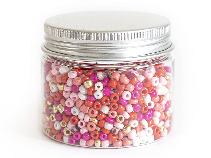 achat Pot de 60 grammes de perles de rocailles 3mm - girl power