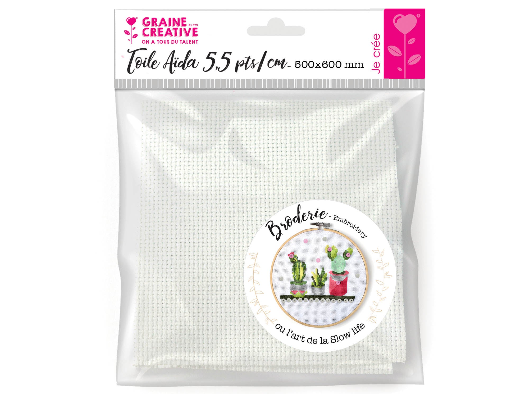 Achat Toila Aïda 5.5 pts/cm - Blanc 50 x 60 cm