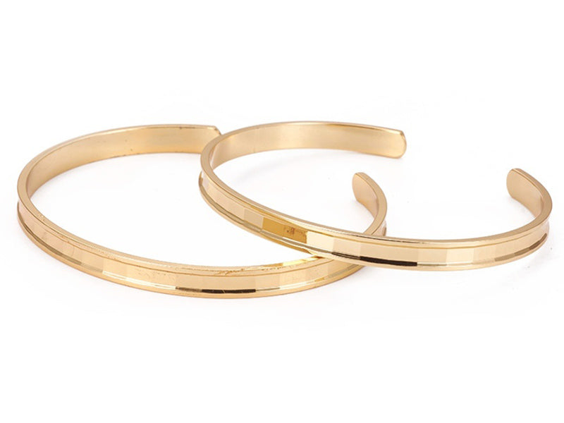 achat Bracelet manchette en laiton doré traité pour durer