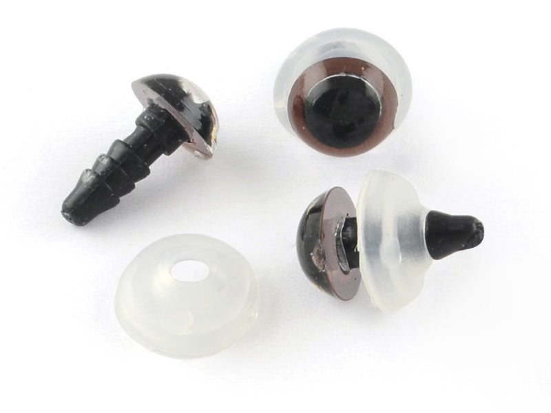 Achat 10 paires d'yeux de sécurité à clipser pour peluches ou amigurumi - 8 mm