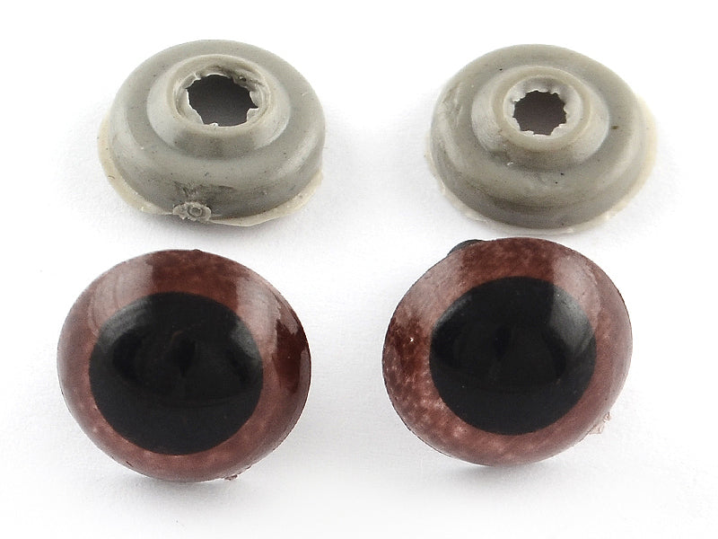 Achat 10 paires d'yeux de sécurité à clipser pour peluches ou amigurumi - 8 mm