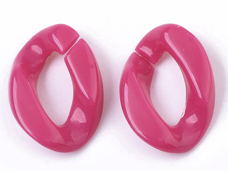 achat 20  maillons en plastique 23 x 16 mm - à connecter pour création de chaîne - mix multicolore