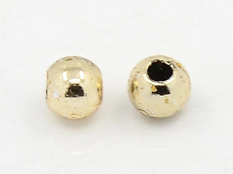achat 100 perles en plastique rondes - 6 mm - doré