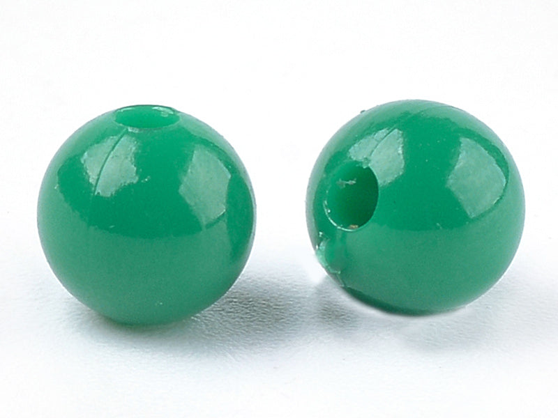 Achat 100 perles en plastique rondes 6 mm - vert sapin