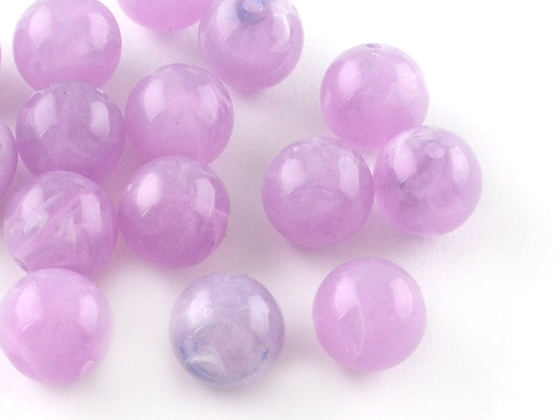 Achat 100 perles en plastique rondes 6 mm - imitation perles naturelles