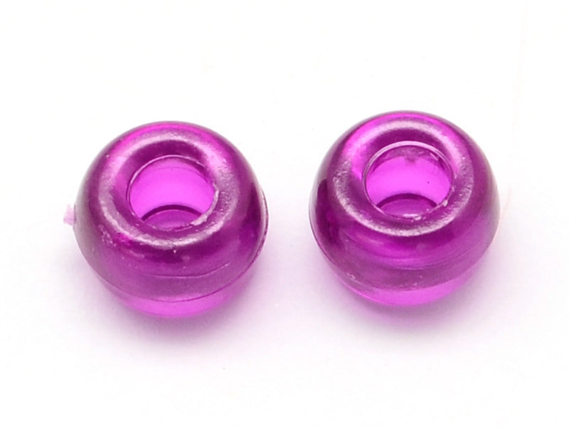 Achat 100 perles en plastique basiques pour enfants - pony beads - transparentes multicolores