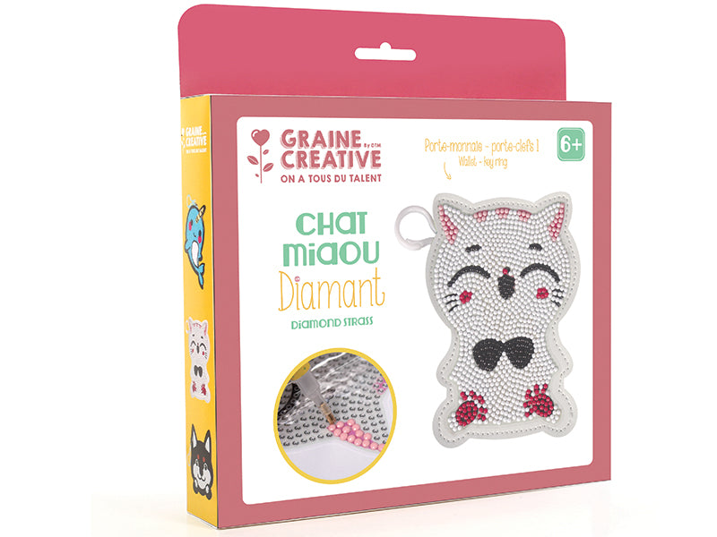 Achat Kit diamond mosaic - Porte-monnaie chat