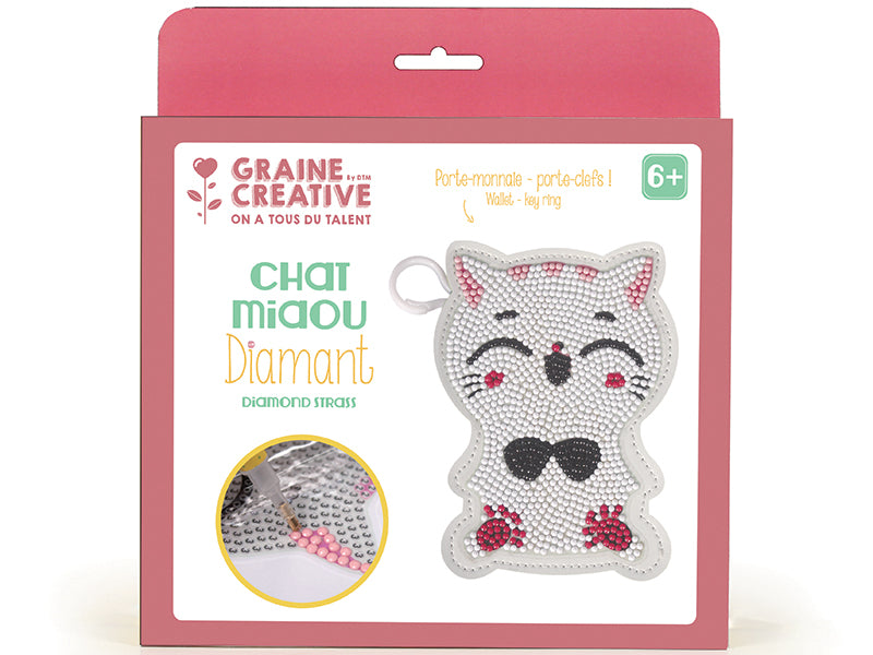 Achat Kit diamond mosaic - Porte-monnaie chat