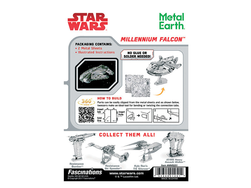 achat Maquette 3D Star Wars -  Millennium Falcon en métal