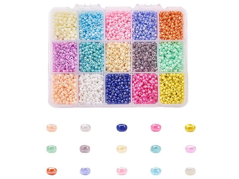 achat Boite de 15 couleurs de rocailles - 3mm