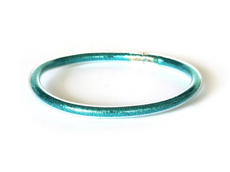 Achat Bracelet jonc bouddhiste fantaisie - bleu / vert emeraude - paillettes fines