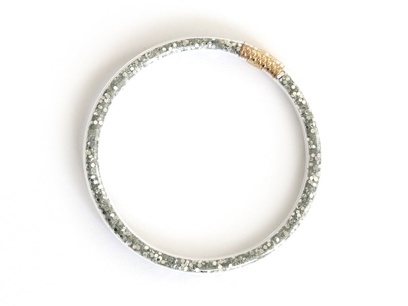 Achat Bracelet jonc bouddhiste fantaisie - argenté - perles de rocailles