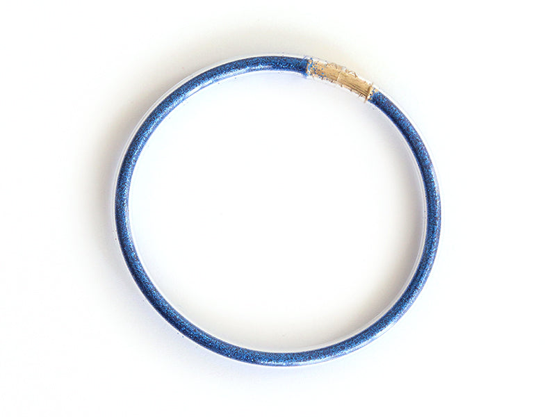 Achat Bracelet jonc bouddhiste fantaisie - bleu outremer - paillettes fines