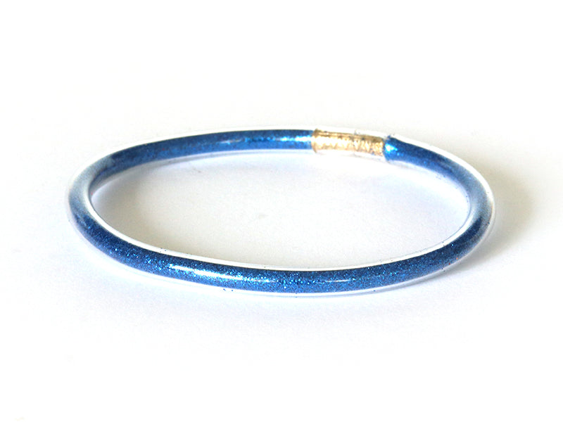 Achat Bracelet jonc bouddhiste fantaisie - bleu outremer - paillettes fines
