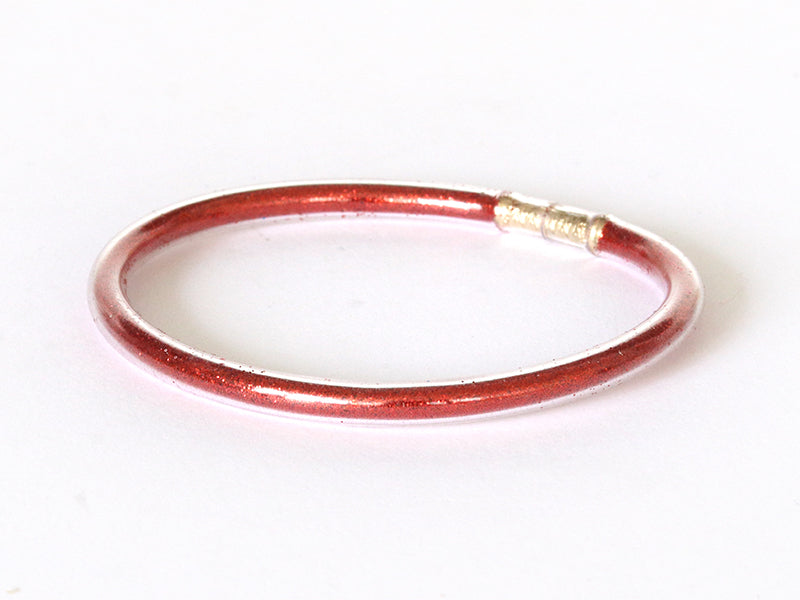 Achat Bracelet jonc bouddhiste fantaisie - rouge bordeaux - paillettes fines