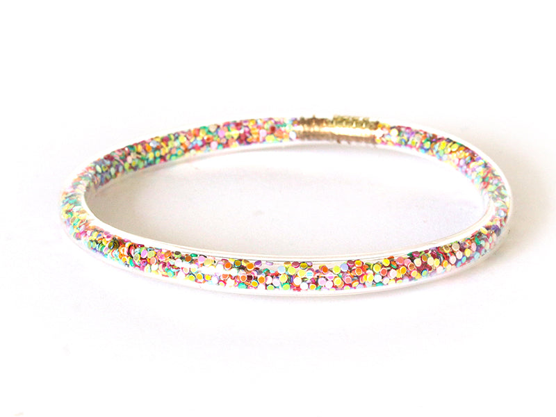 Achat Bracelet jonc bouddhiste fantaisie - multicolore - grosses paillettes