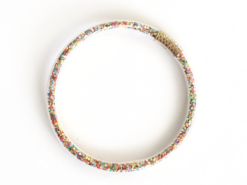 Achat Bracelet jonc bouddhiste fantaisie - multicolore - grosses paillettes