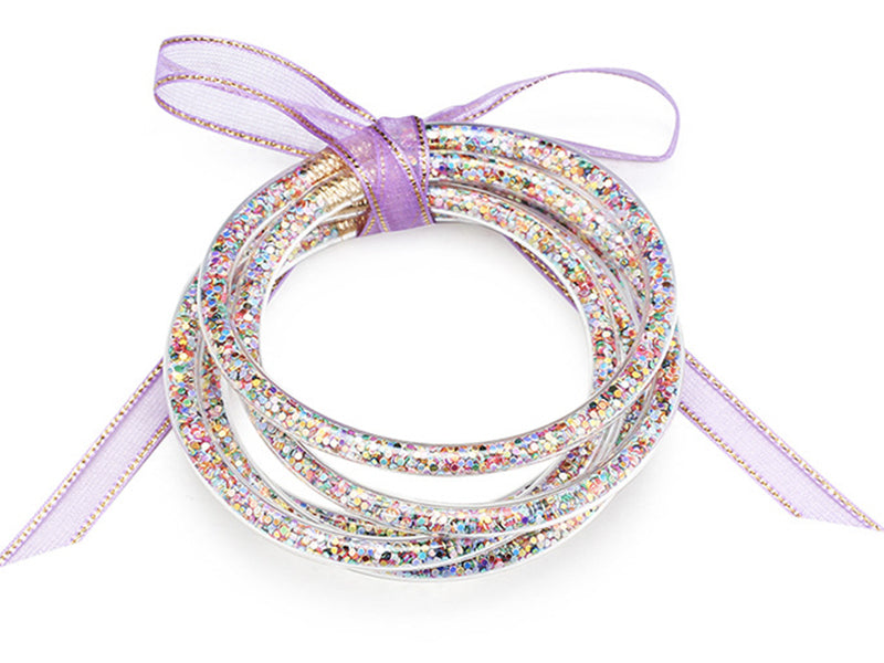 achat Bracelet jonc bouddhiste fantaisie - multicolore - grosses paillettes