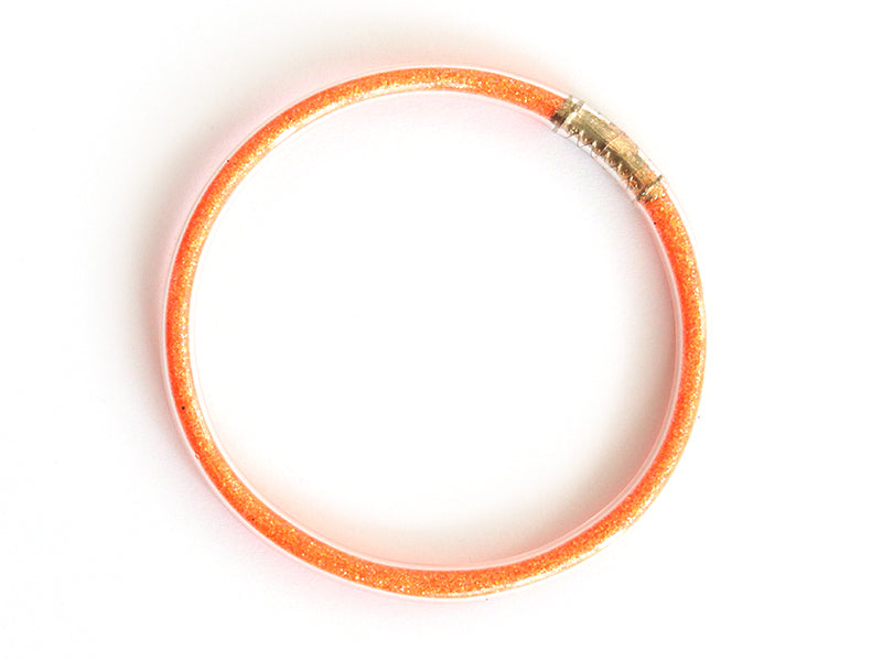 Achat Bracelet jonc bouddhiste fantaisie - orange fluo - paillettes fines