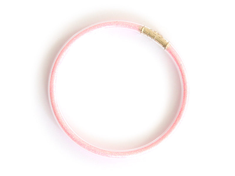Achat Bracelet jonc bouddhiste fantaisie - rose pâle - paillettes fines