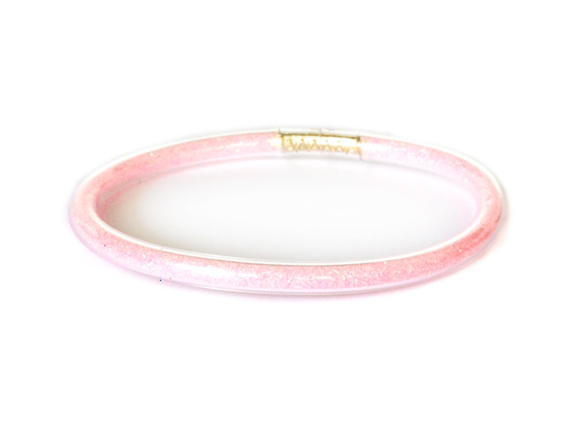 Achat Bracelet jonc bouddhiste fantaisie - rose pâle - paillettes fines