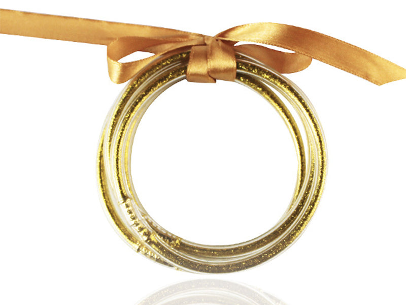 achat Bracelet jonc bouddhiste fantaisie - doré - paillettes fines