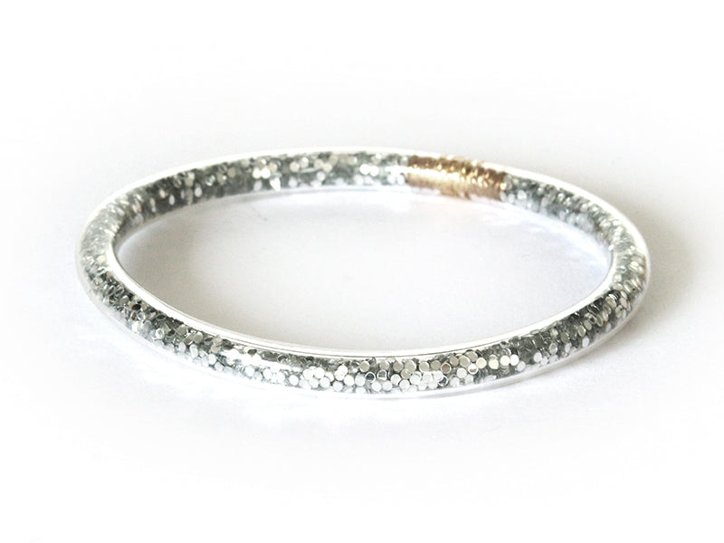 Achat Bracelet jonc bouddhiste fantaisie - argenté - grosses paillettes