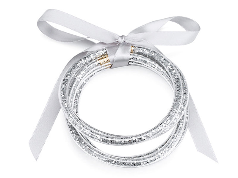 achat Bracelet jonc bouddhiste fantaisie - argenté - grosses paillettes