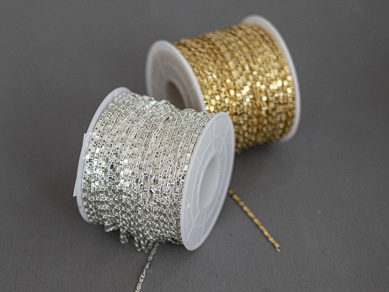 Achat Chaine vénitienne 1,2 mm - laiton flashé argent 925 - qualité premium