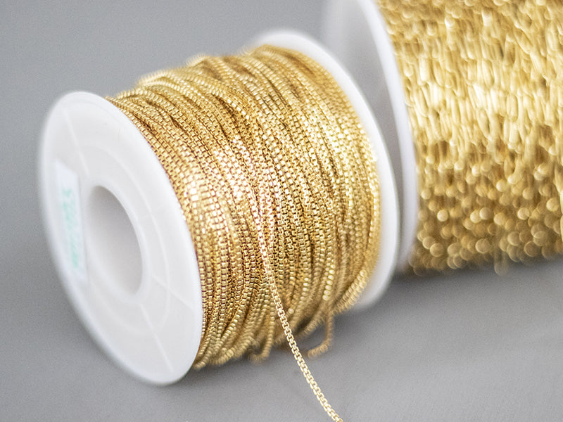 Achat Chaine vénitienne 1,2 mm - laiton doré à l'or fin 18K - qualité premium