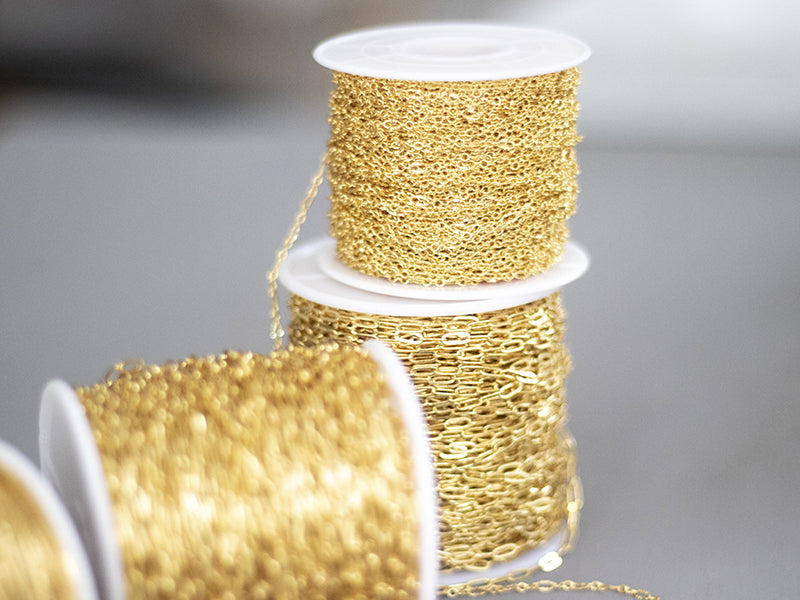 achat Chaine vénitienne 1,2 mm - laiton doré à l'or fin 18K - qualité premium