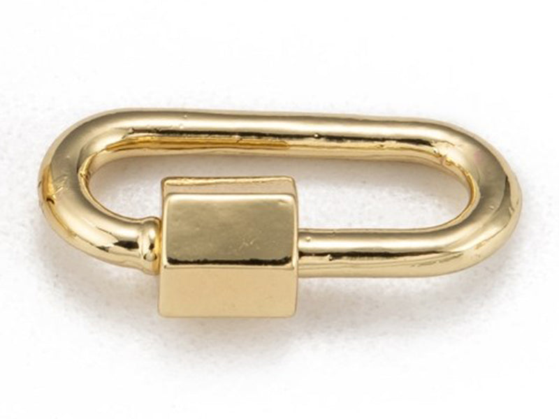 Achat Fermoir mousqueton à visser - 20 x 11 mm - doré