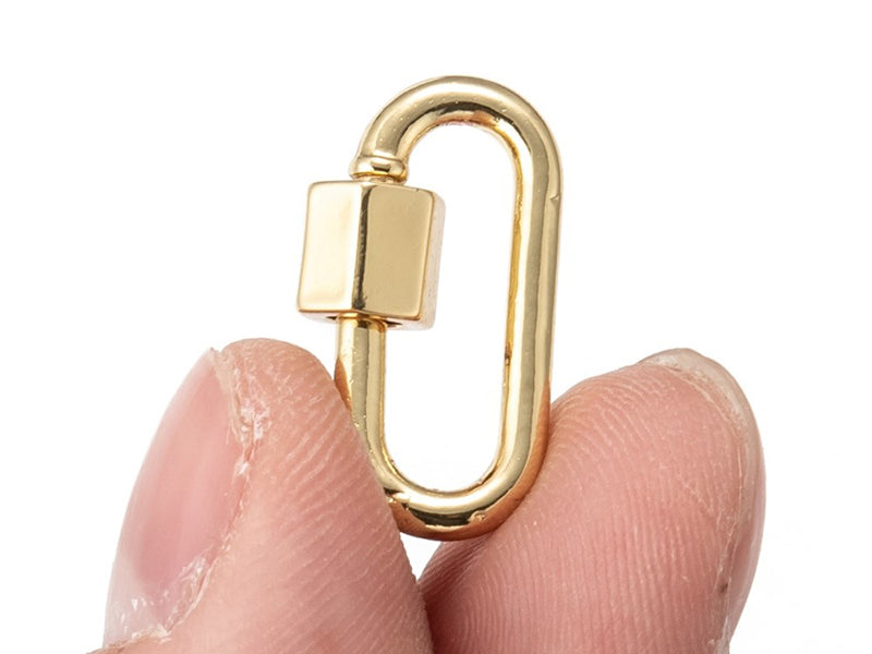 achat Fermoir mousqueton à visser - 20 x 11 mm - doré