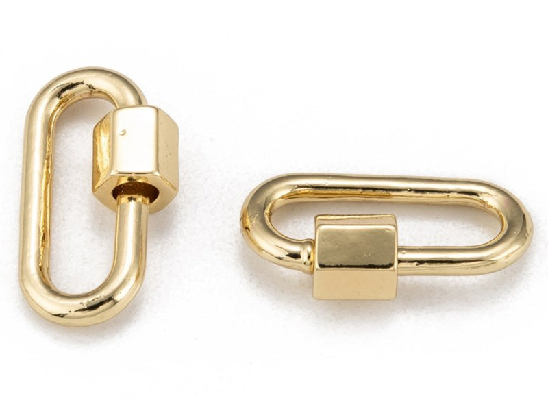 achat Fermoir mousqueton à visser - 20 x 11 mm - doré