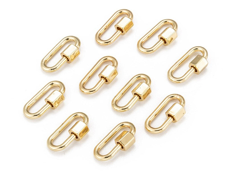 achat Fermoir mousqueton à visser - 20 x 11 mm - doré