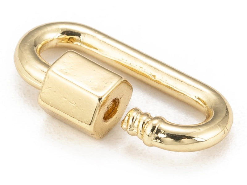 achat Fermoir mousqueton à visser - 20 x 11 mm - doré