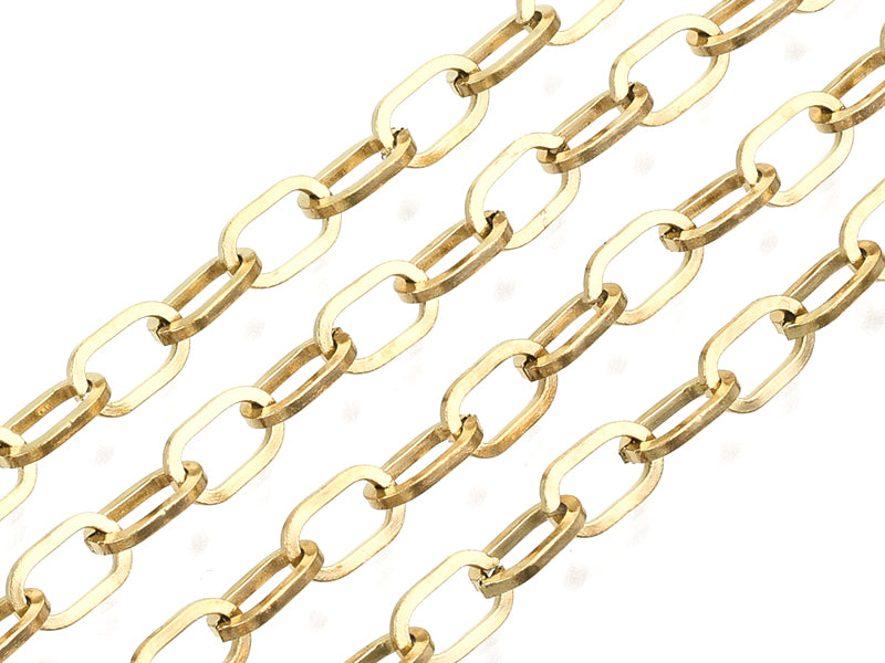 Achat Chaîne en acier inoxydable 304 - 6,6  x 4 mm -  doré à l'or fin 18 K x 20 cm