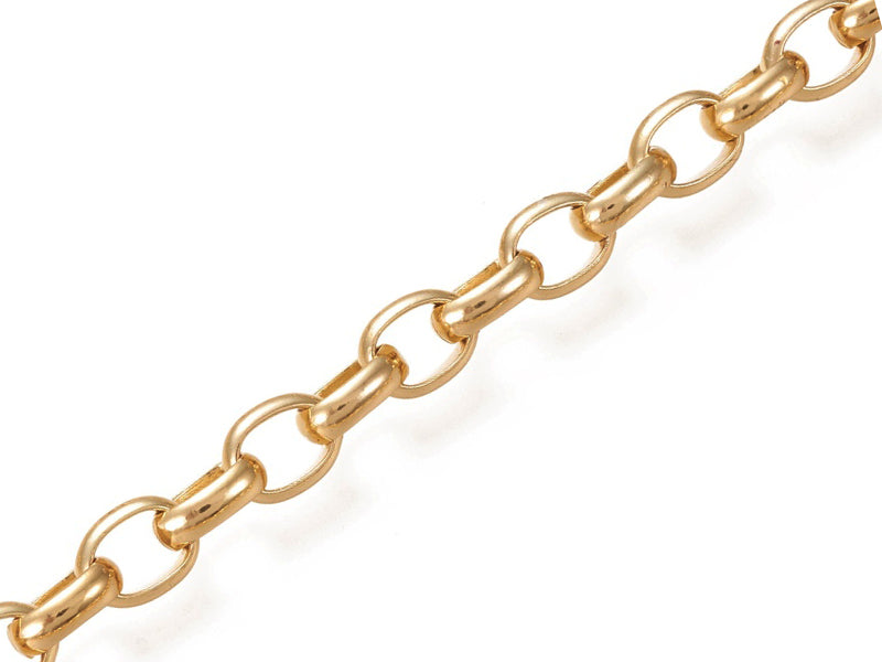 Achat Chaîne forcat 8 x 6 mm - doré à l'or fin 18 K x 20 cm