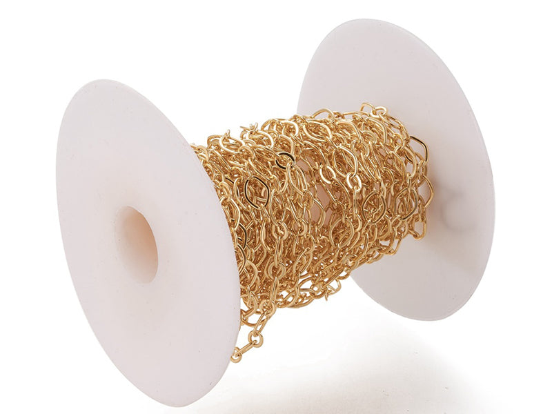 Achat Chaine maillons losange 8 x 6 mm - doré à l'or fin 18 K x 20 cm