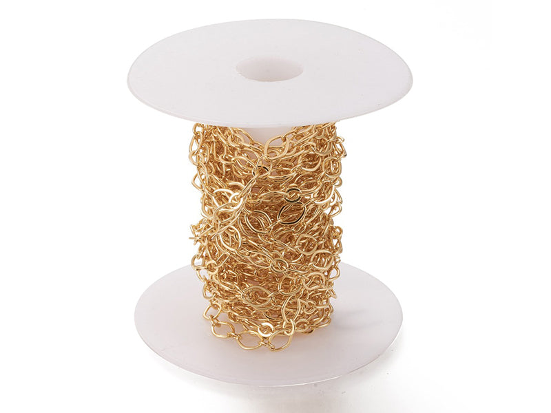 achat Chaine maillons losange 8 x 6 mm - doré à l'or fin 18 K x 20 cm